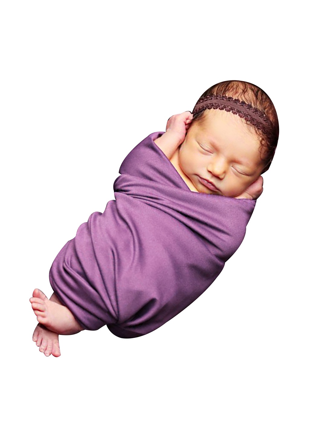 

Babymoon Infants Set of 2 Cotton Baby Swaddle Baby Wrap Props, Purple