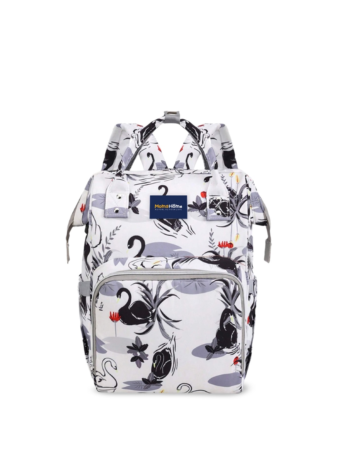 

Moms Home Kids Printed Diaper Bag, White