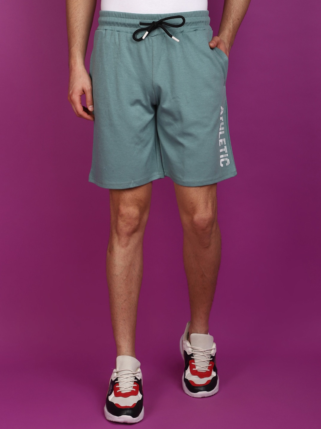 

V-Mart Solid Men Shorts, Green