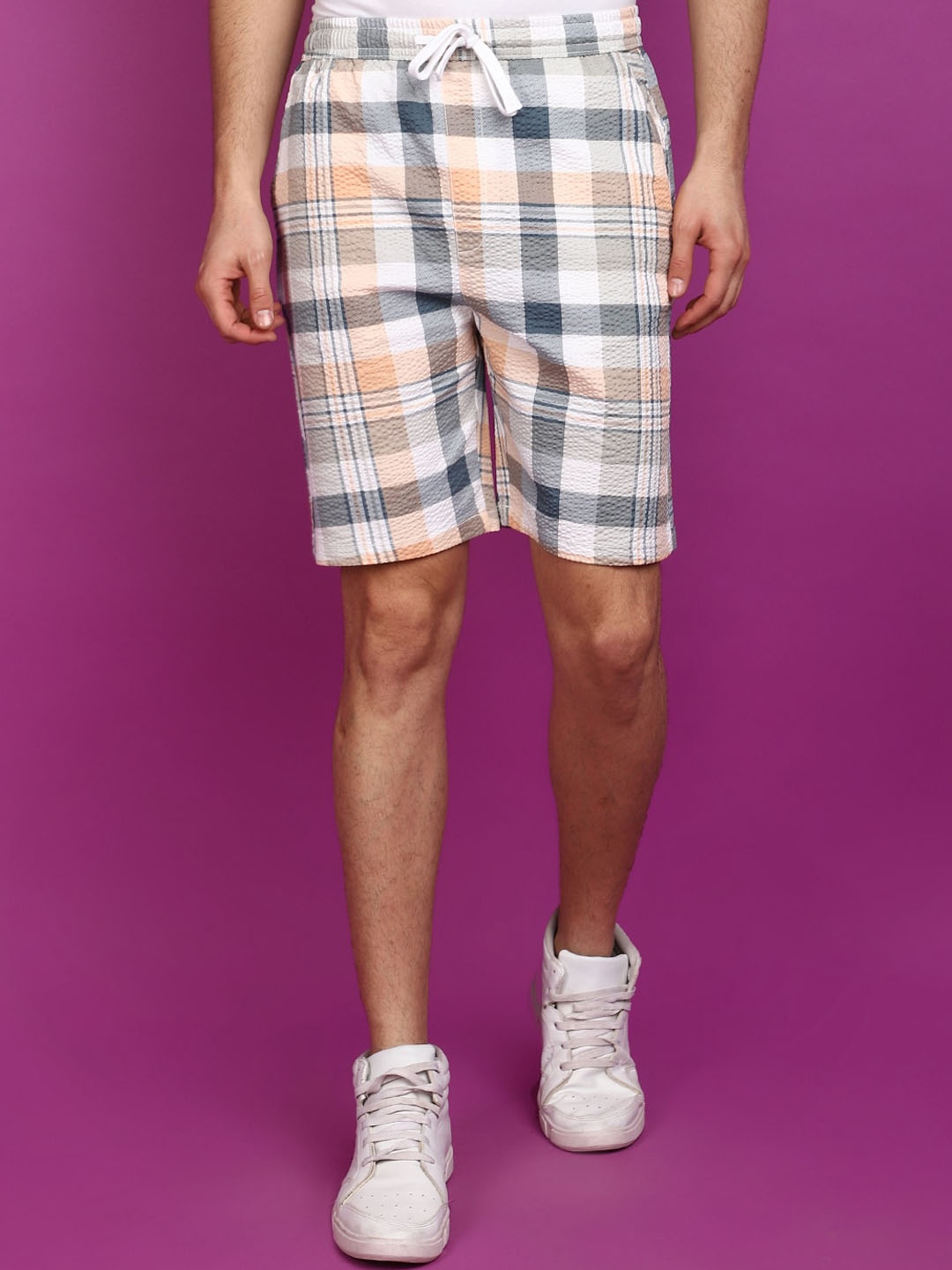 

V-Mart Men Solid Shorts, Orange