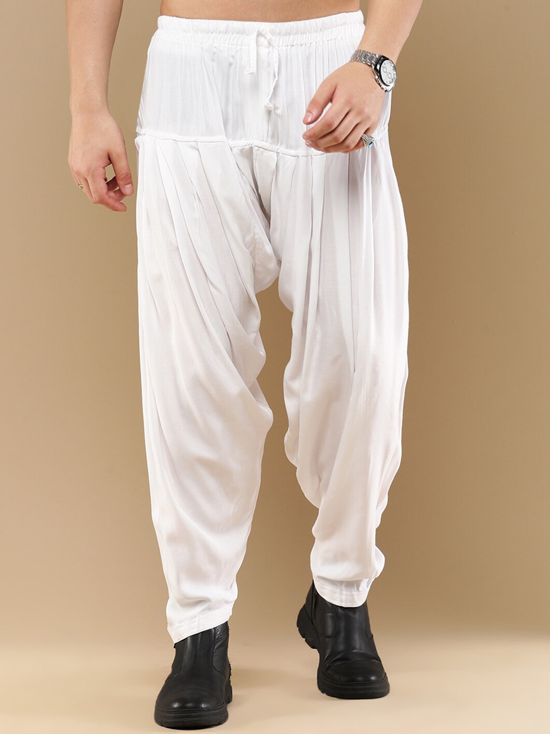 

Sanwara Men Loose Fit Salwar, White