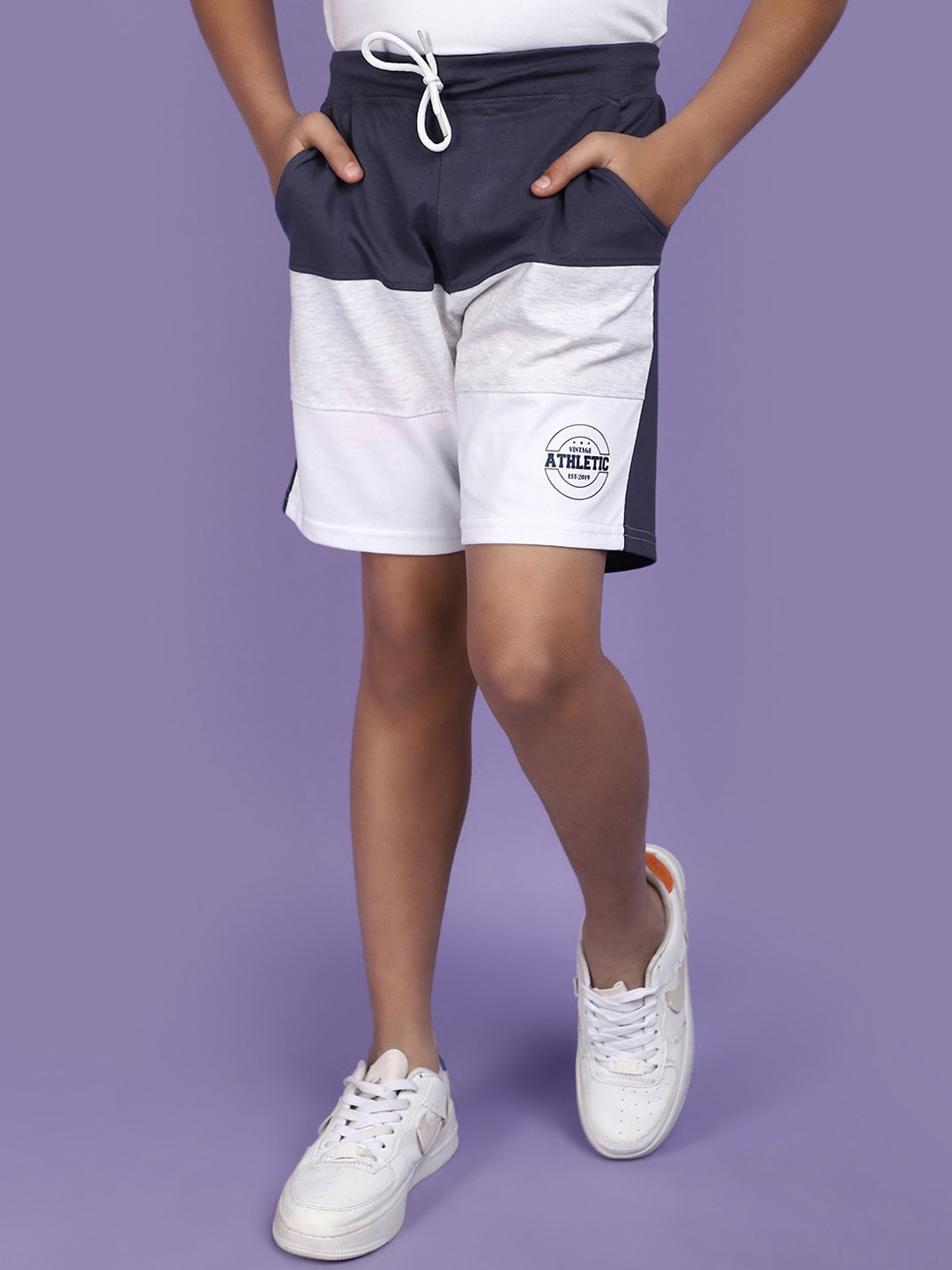 

V-Mart Boys Printed Shorts, Blue