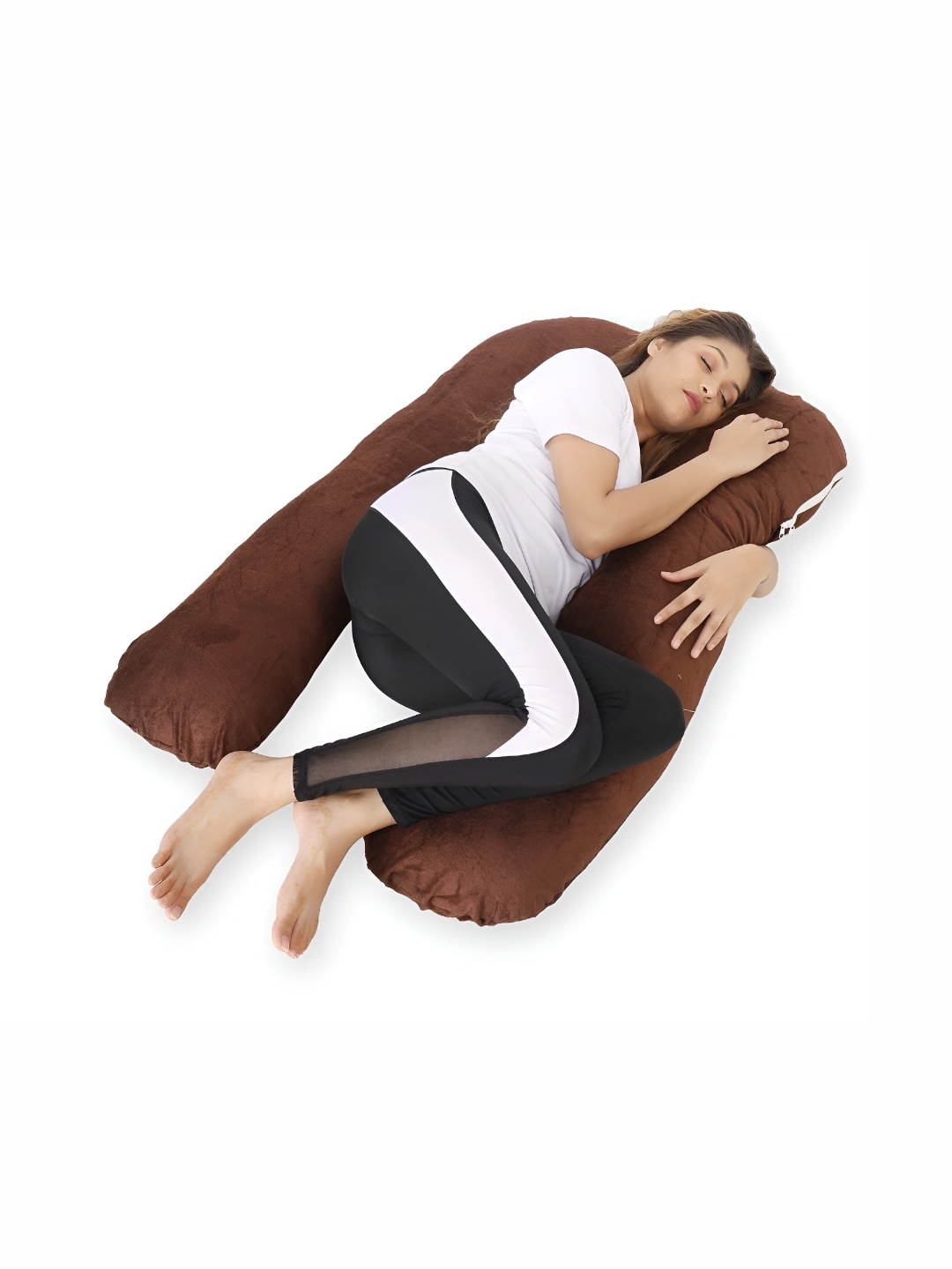 

DADDY COOL Brown Fibre Filled Faux Velvet Lightweight Maternity Pillow