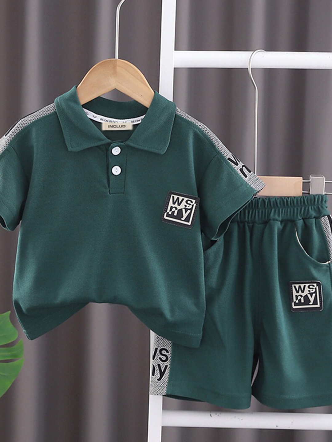 

INCLUD Boys T-shirt with Shorts, Green