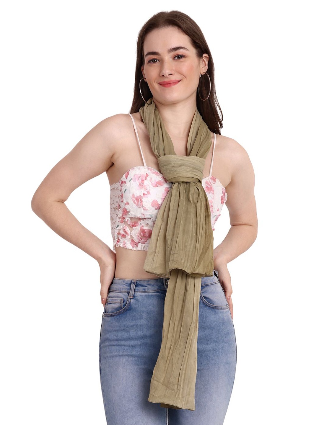 

CrossKulture Women Ombre Dyed Scarf, Olive