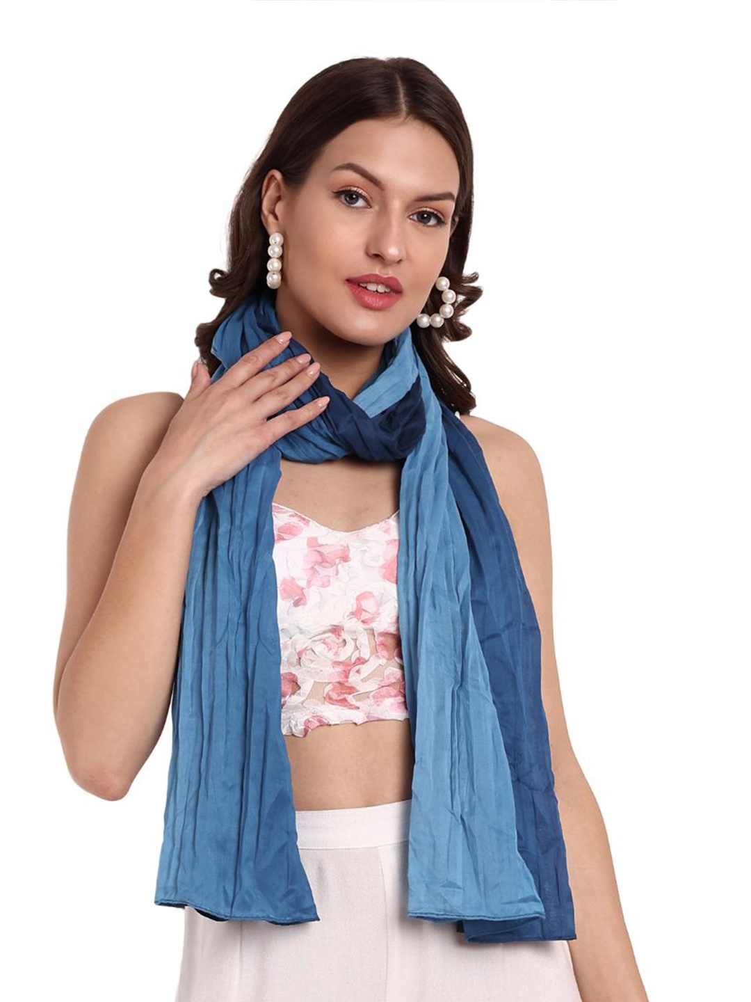 

CrossKulture Women Ombre Dyed Scarf, Blue