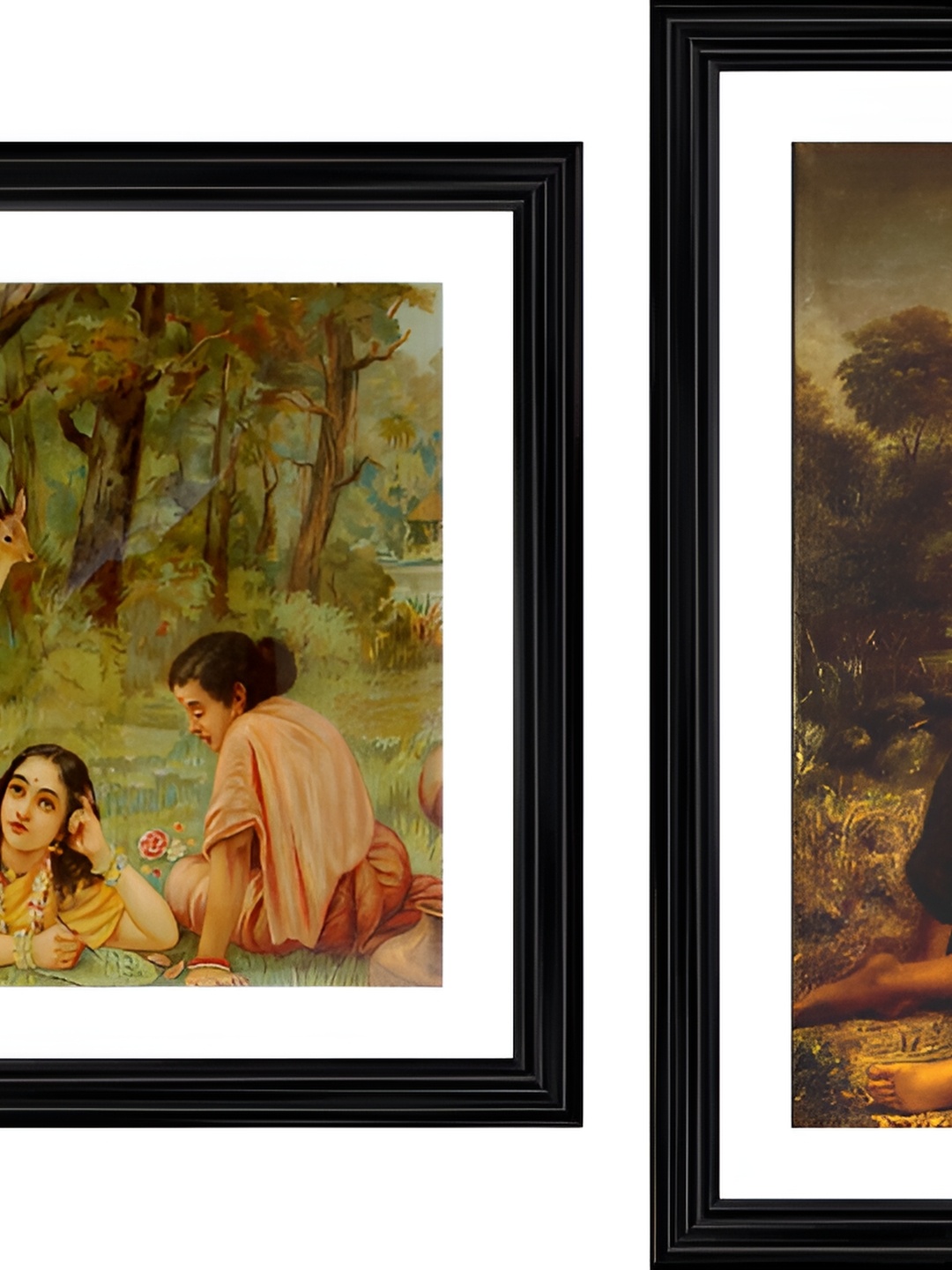 

Adventures India Black & Cream 2Pcs Wooden Other Wall Paintings