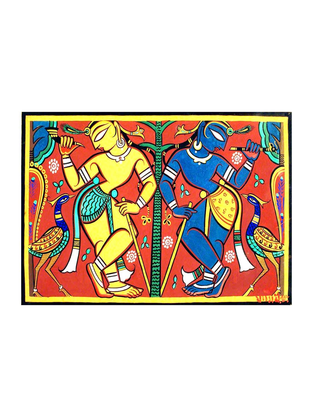 

Adventures India Black & Yellow Wooden Wall Painting