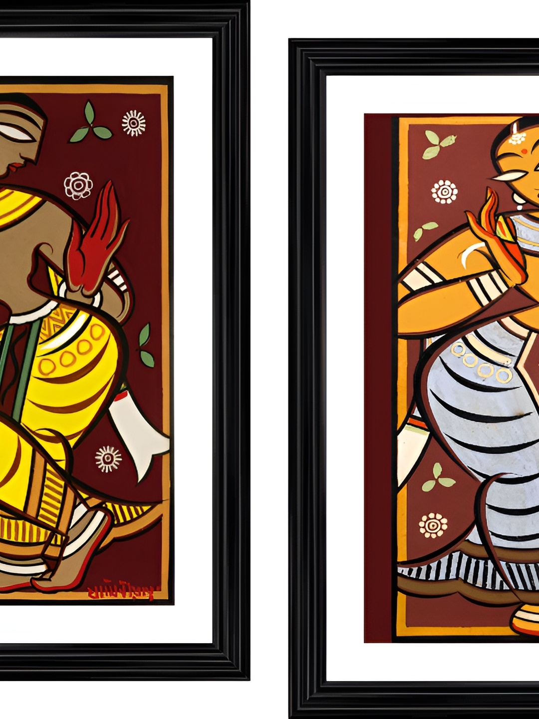 

Adventures India Brown & Yellow 2 Pieces Wooden Wall Art