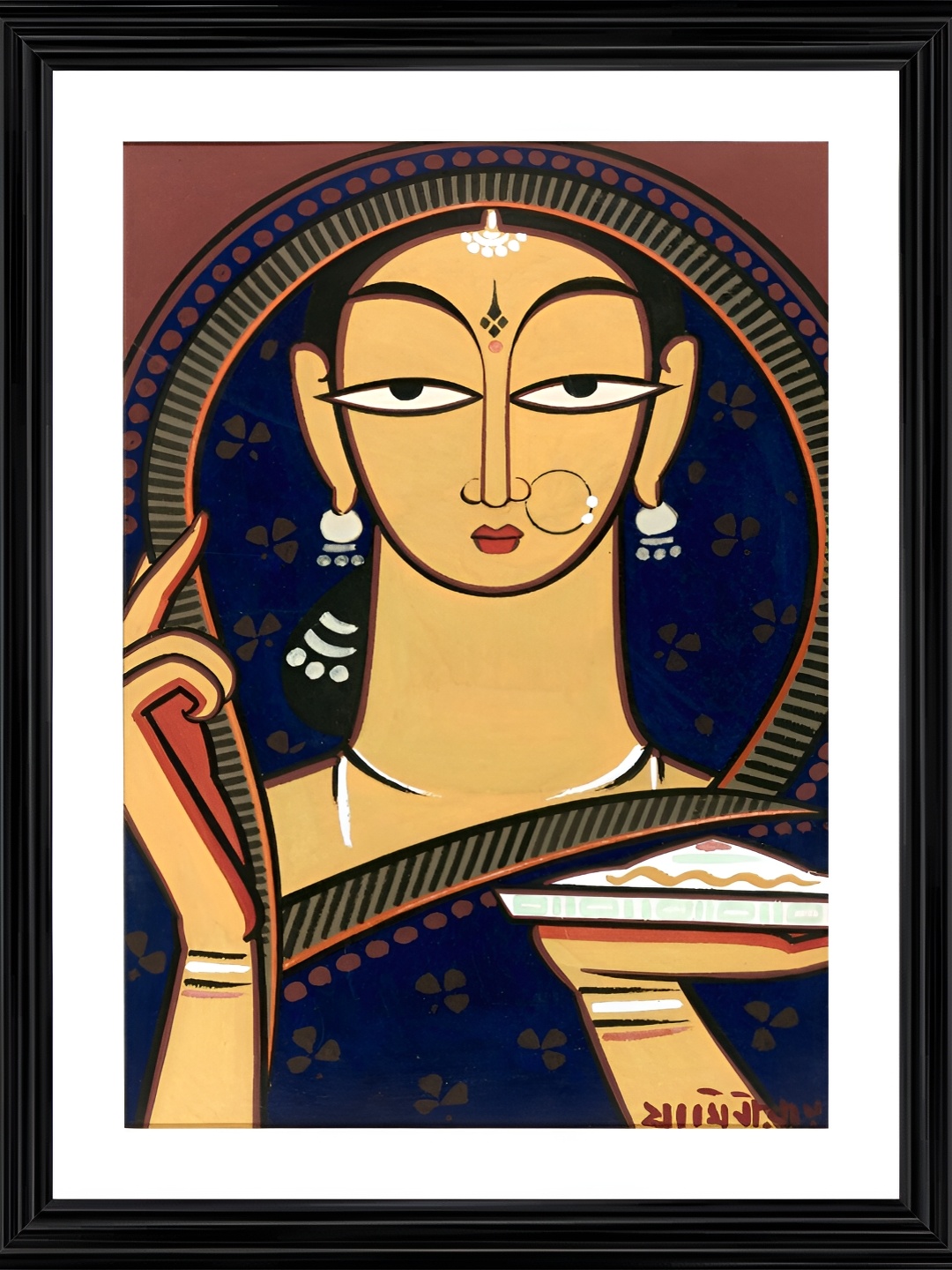 

Adventures India Black & Blue Wooden Wall Art