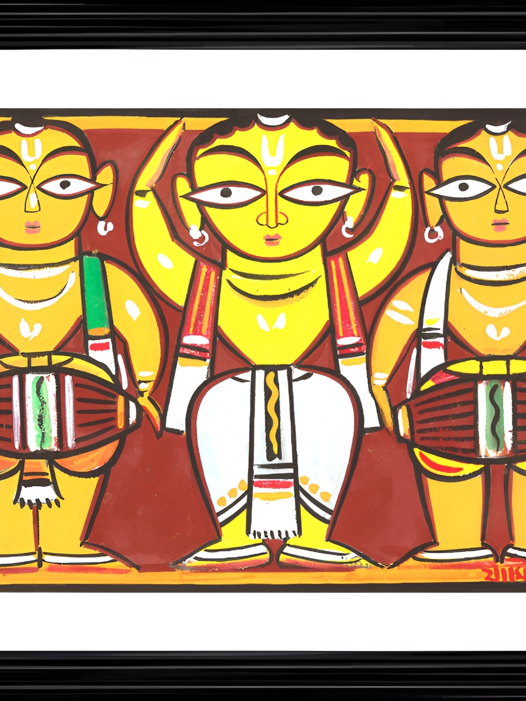 

Adventures India Black & Yellow Wooden Wall Art