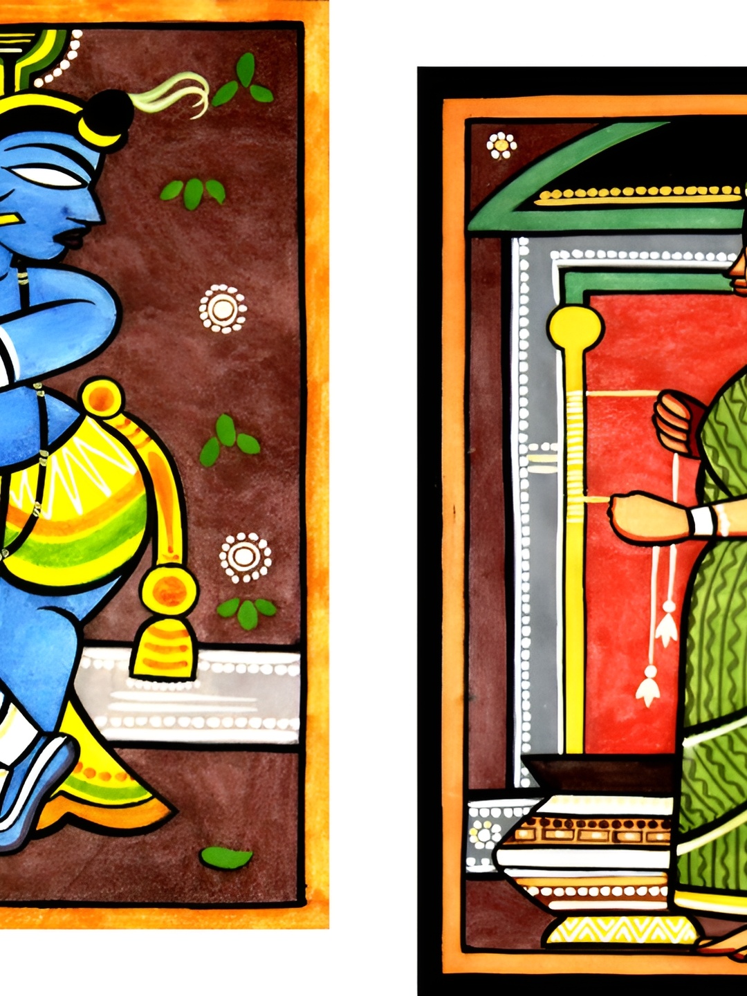 

Adventures India Brown & Green 2 Pieces Wooden Paintings Wall Art