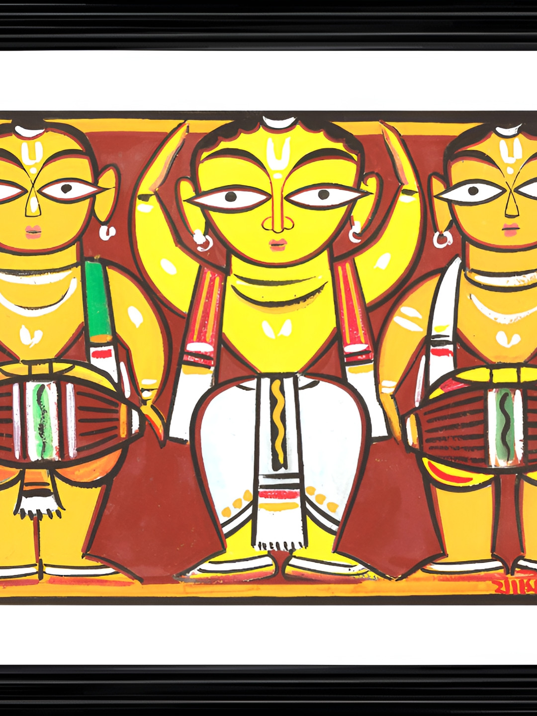 

Adventures India Black & Yellow Wooden Wall Art