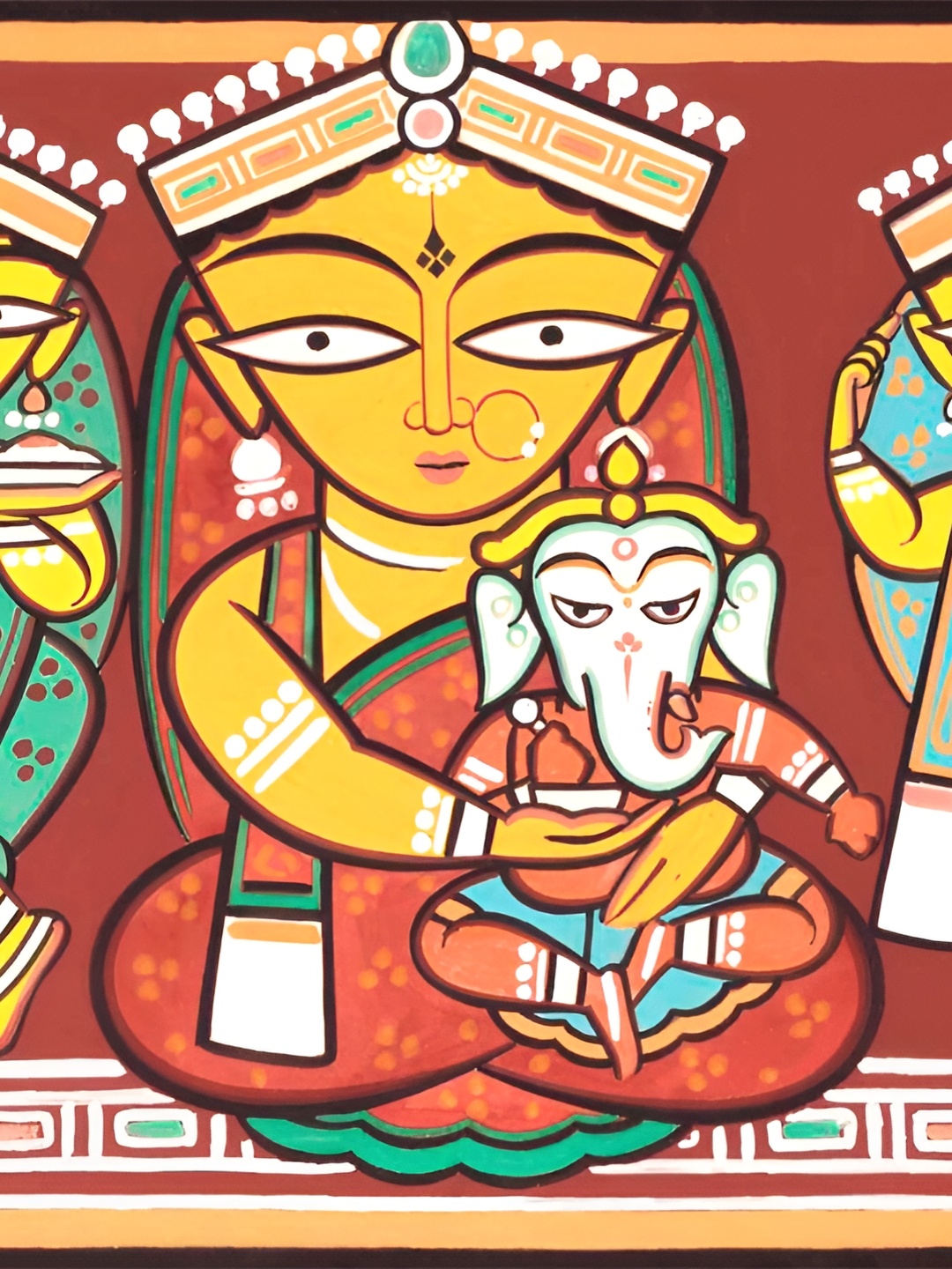 

Adventures India Brown & Yellow Wooden Wall Art