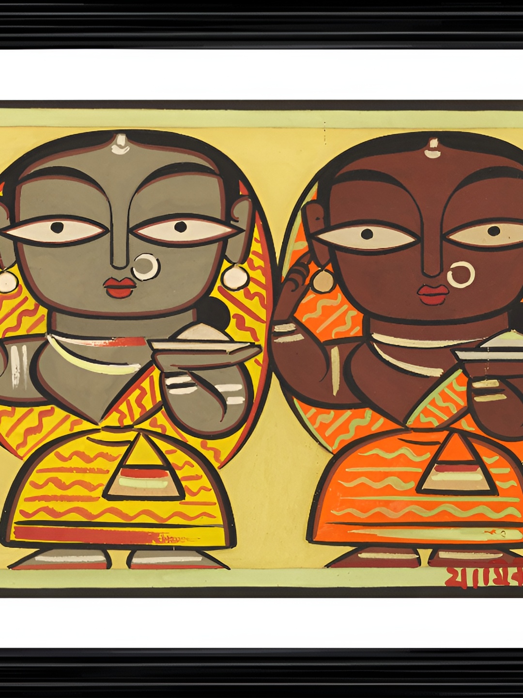 

Adventures India White & Yellow Wooden Painting Wall Art