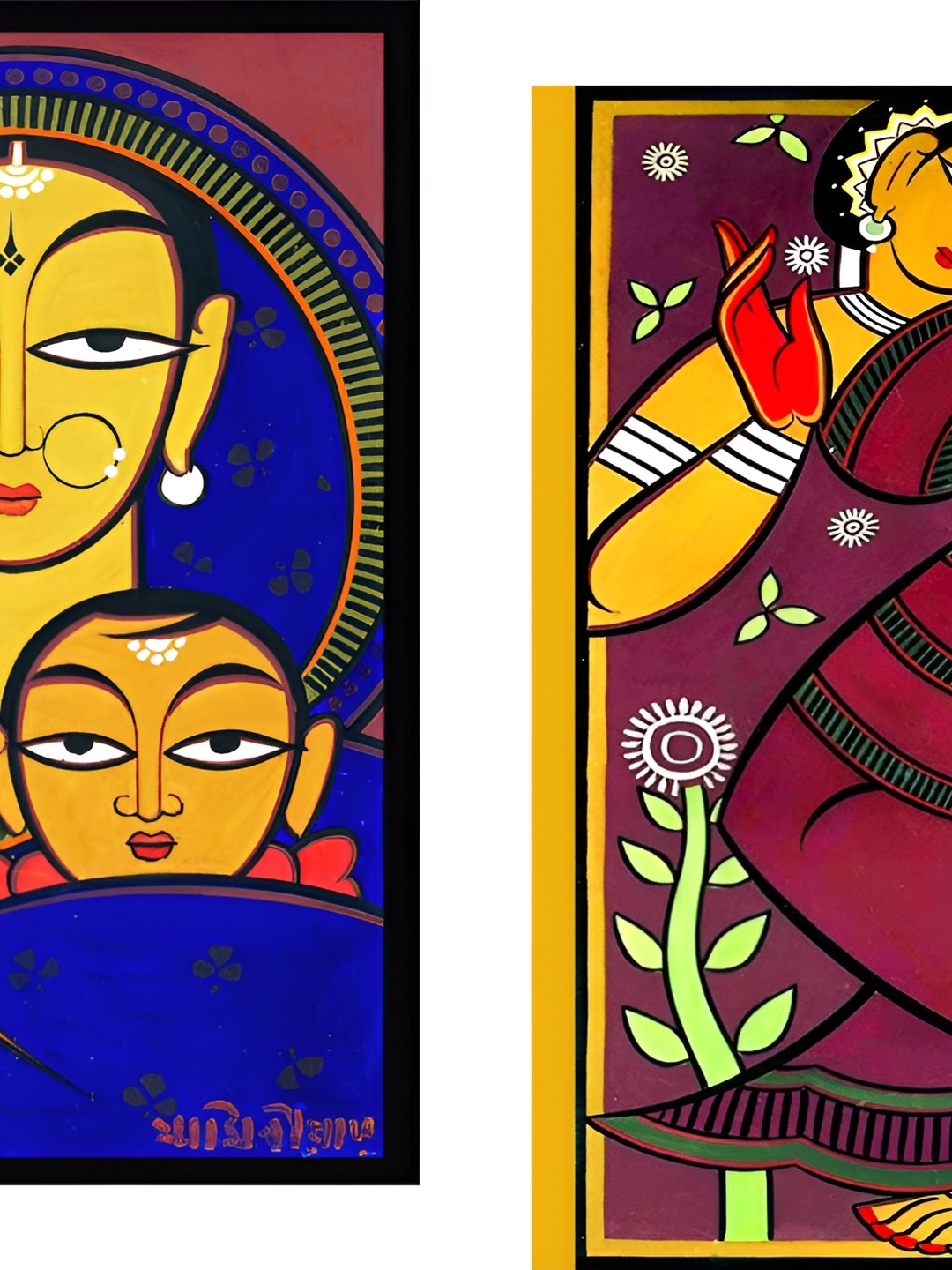 

Adventures India Brown & Blue 2 Piece Wood Other Wall Paintings