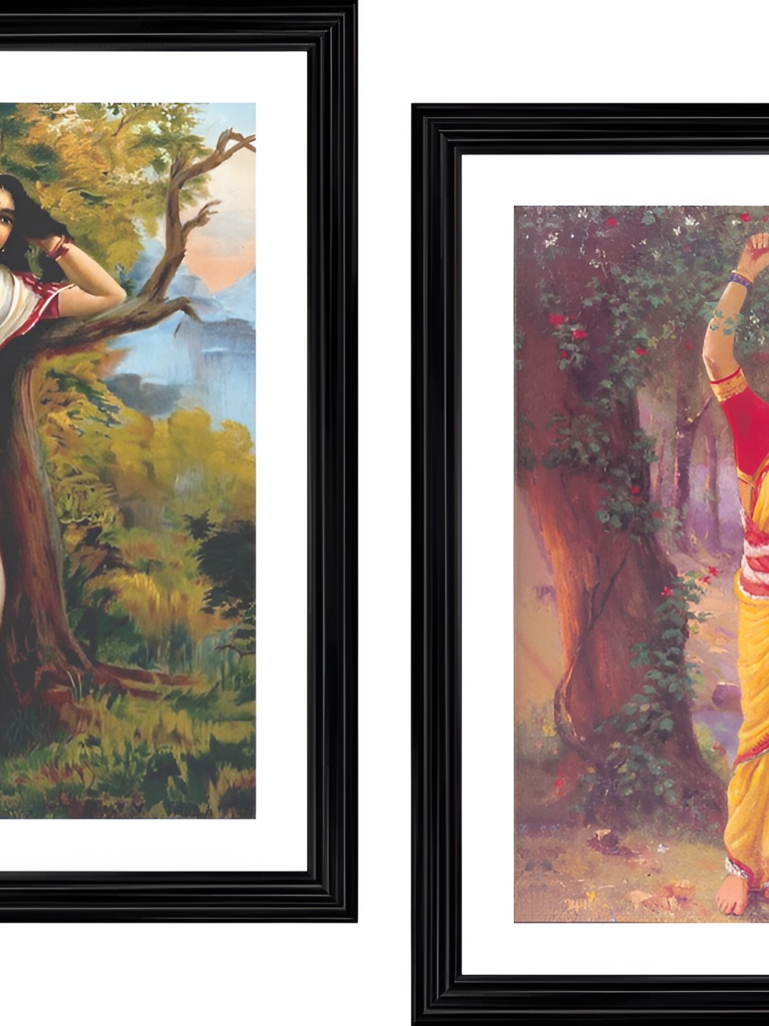 

Adventures India White & Green 2 Piece Wood Other Wall Paintings