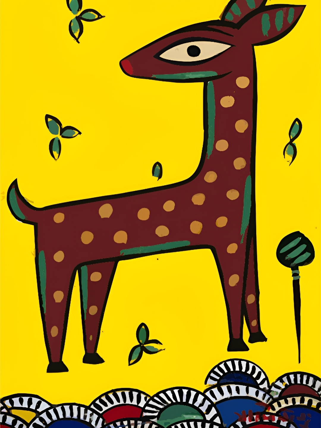 

Adventures India Yellow & Brown Wooden Painting Wall Art