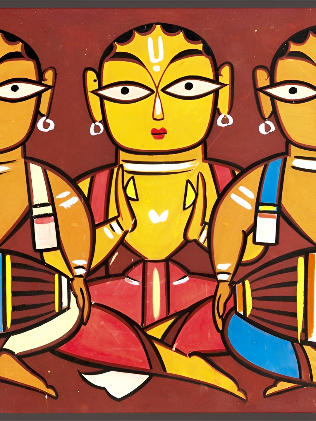 

Adventures India Yellow & Blue Wooden Painting Wall Art