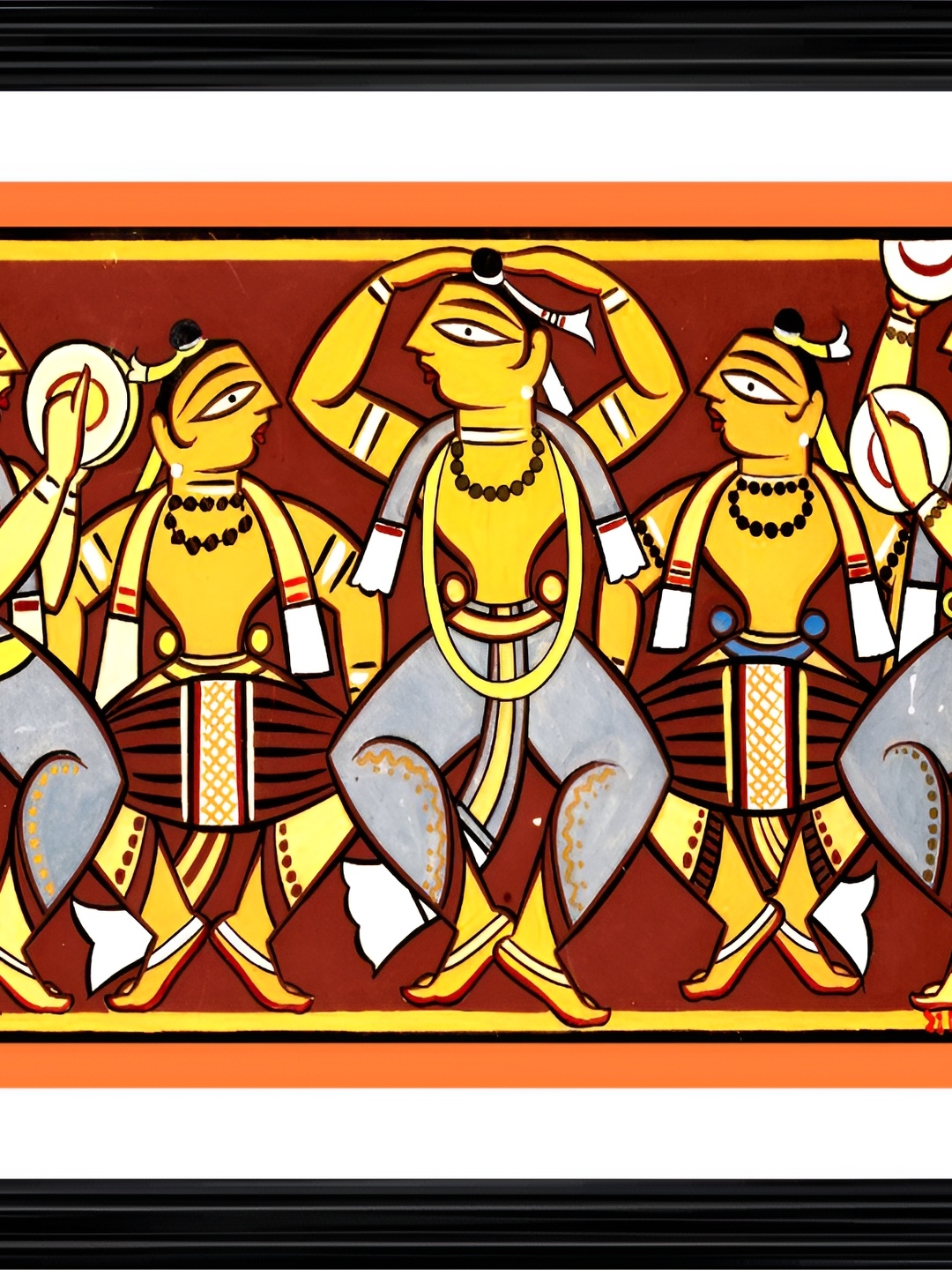 

Adventures India Black & Yellow Wooden Paintings Wall Art