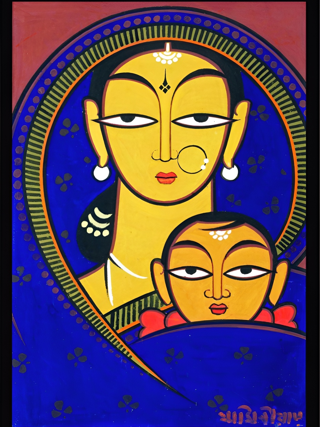 

Adventures India Black & Blue 1 Piece Wood Other Wall Paintings