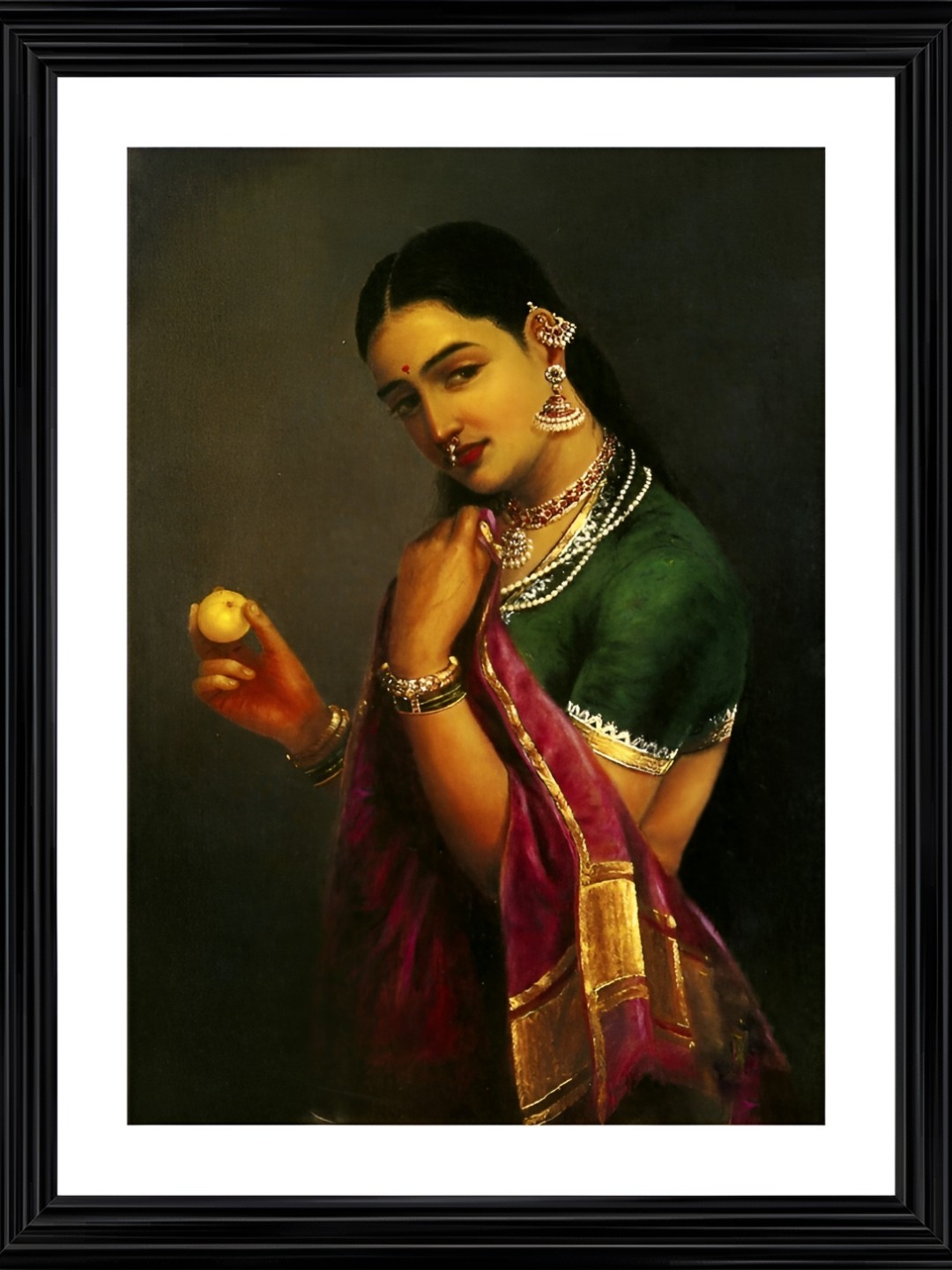 

Adventures India Green & Black Wooden Painting Wall Art