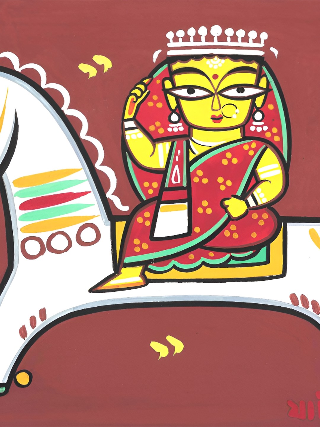 

Adventures India Red & White Wooden Wall Art