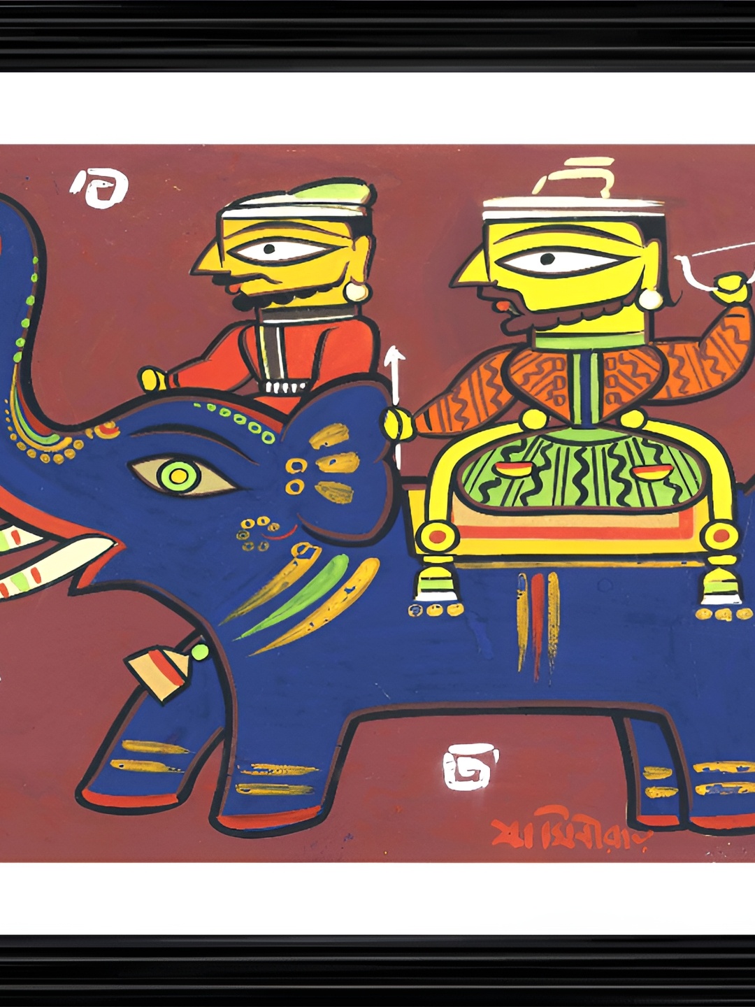 

Adventures India Black & Red 1 Piece Wood Other Wall Paintings