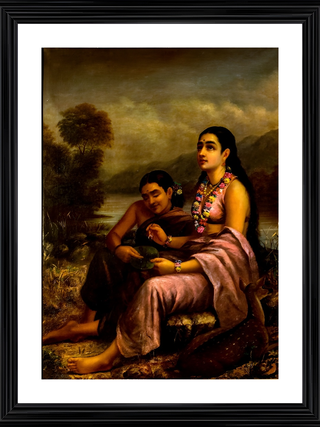 

Adventures India Black & Pink Wooden Painting Wall Art