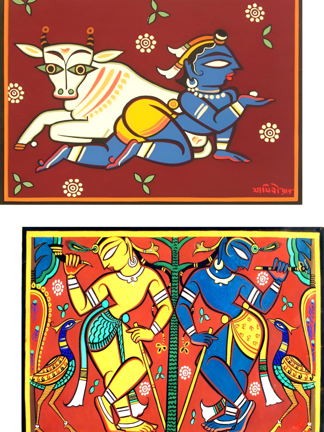 

Adventures India Blue & Yellow 2 Pieces Wooden Painting Wall Art