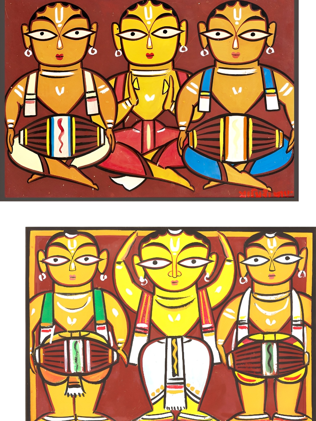 

Adventures India Yellow & White 2 Pieces Wooden Wall Art