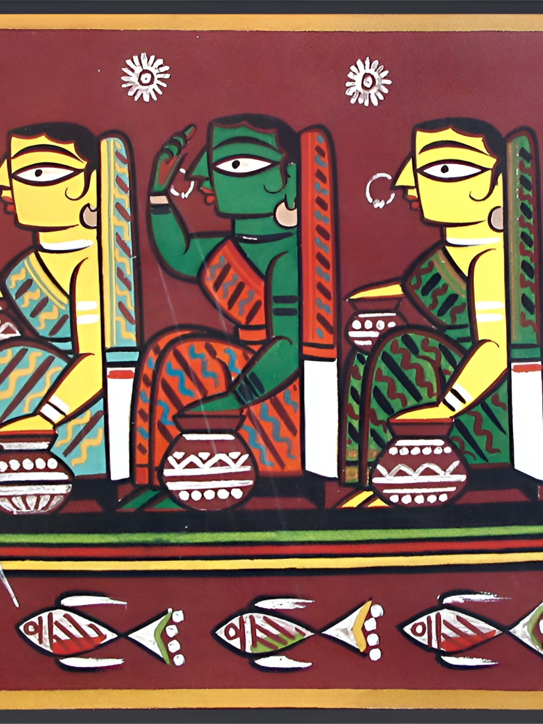 

Adventures India Brown & Green Wooden Painting Wall Art
