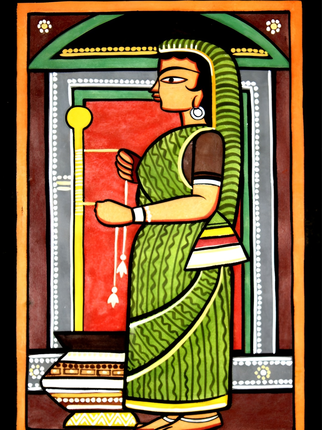 

Adventures India Brown & Green Religious Wooden Wall Art