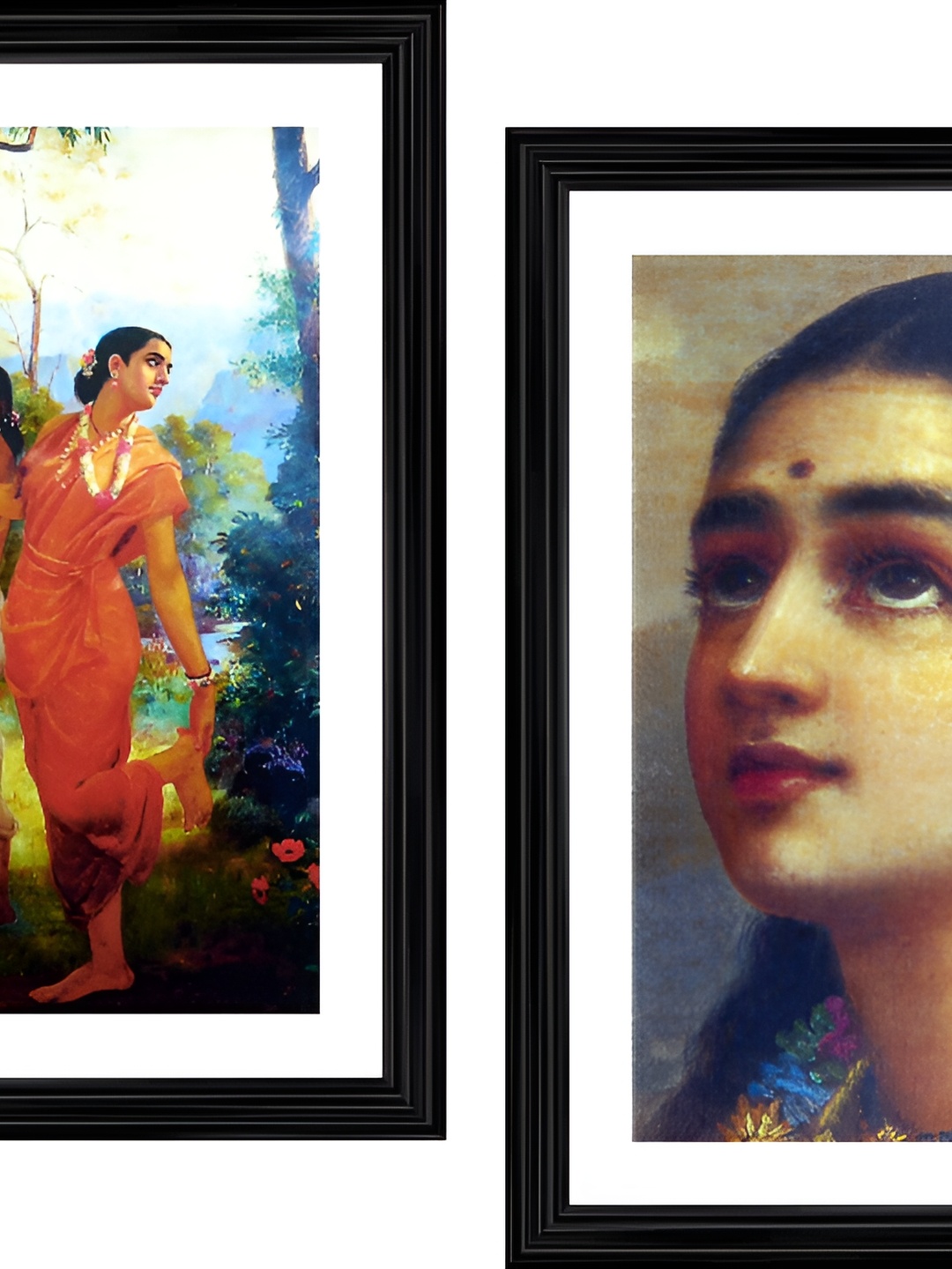 

Adventures India Black & White 2 Pieces Wooden Wall Arts