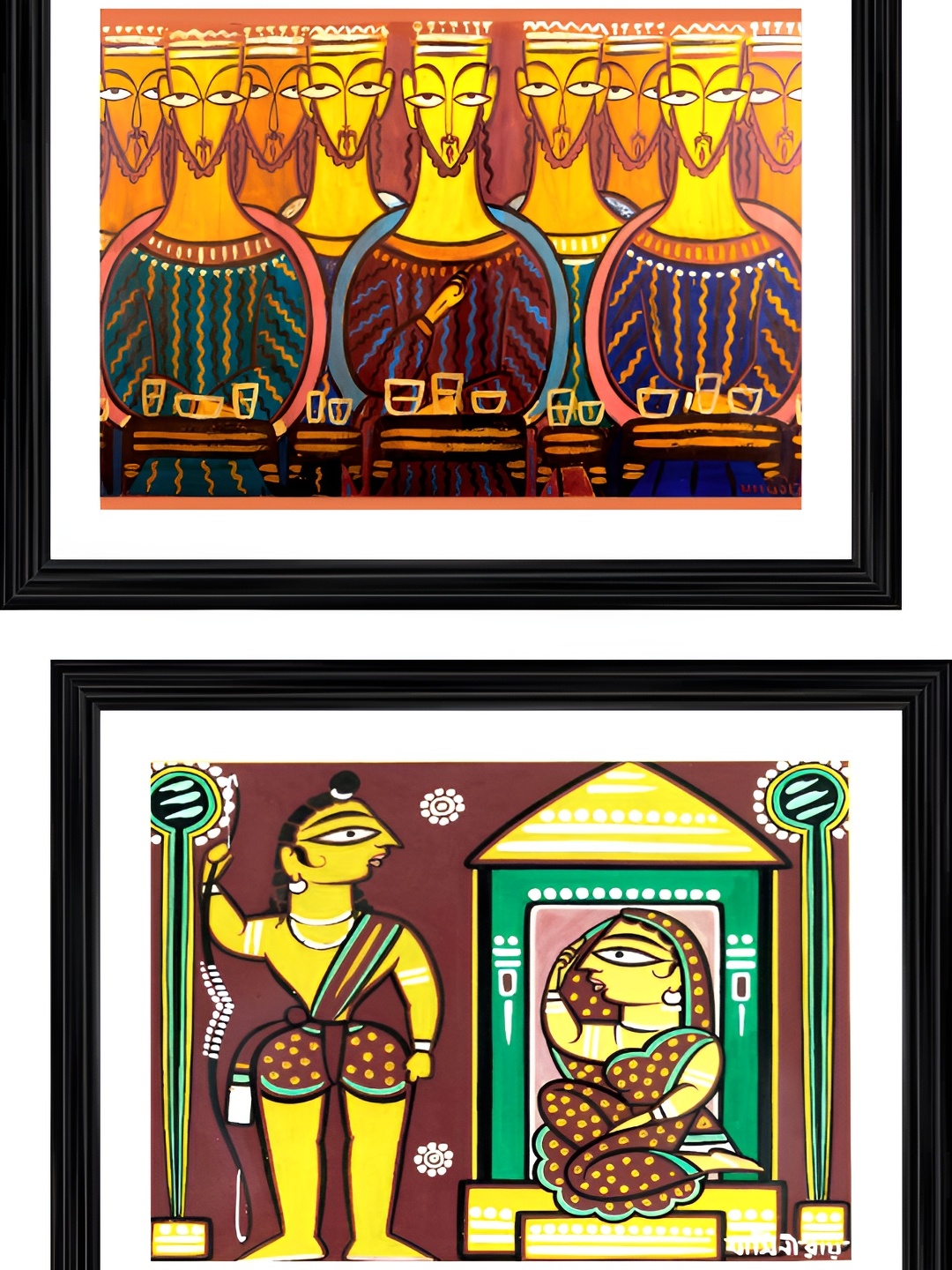 

Adventures India Black & White 2 Pieces Wooden Wall Arts