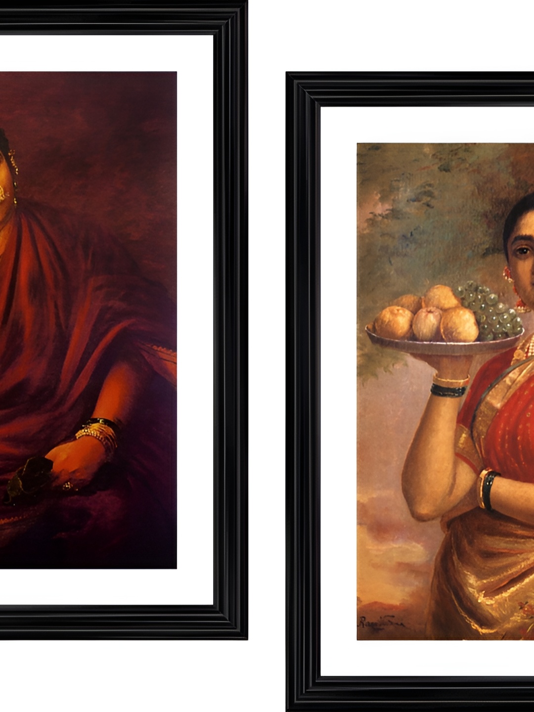 

Adventures India Black & Red 2 Pieces Wooden Painting Wall Arts