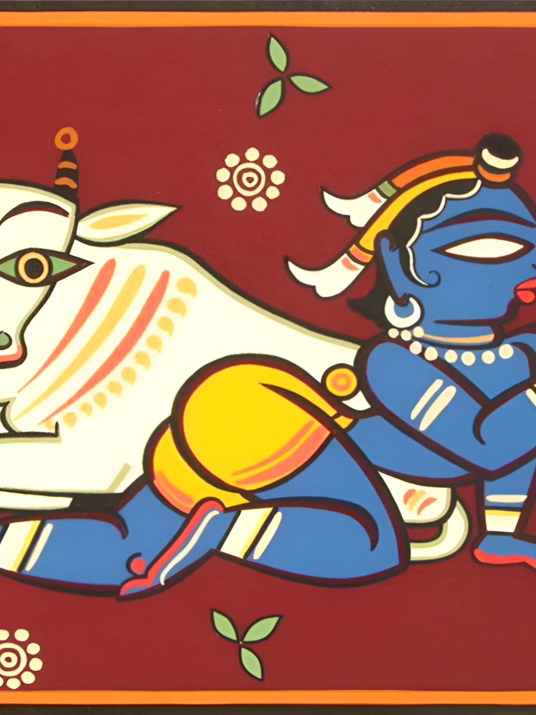 

Adventures India White & Blue Wooden Painting Wall Art