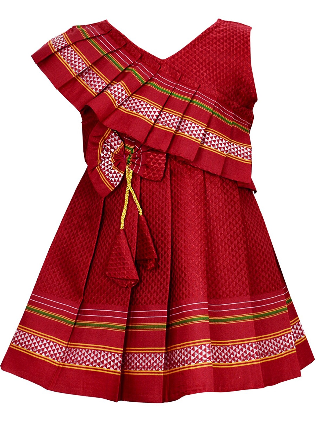 

AMIRTHA FASHION Print Fit & Flare Dress, Maroon