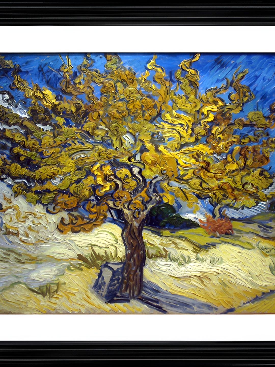 

Adventures India Yellow & Blue Wooden Floral Paintings Wall Art