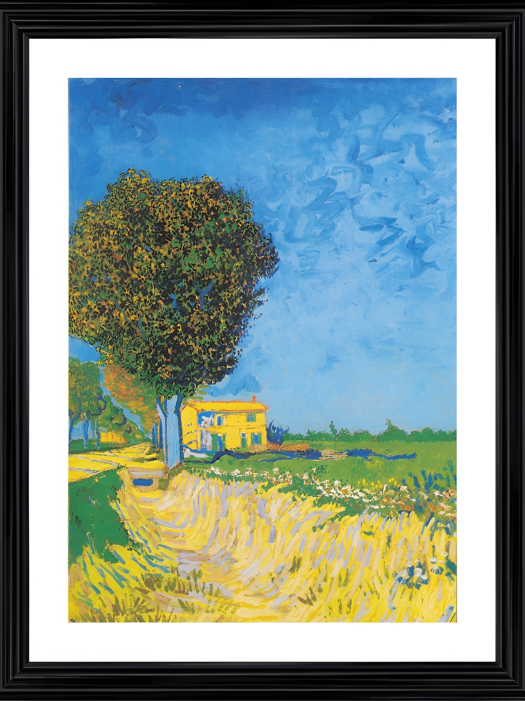 

Adventures India Black & Yellow Wooden Painting Wall Art