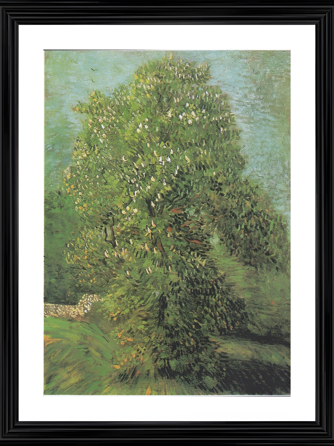 

Adventures India Black & Green Floral and Botanical Wooden Painting Wall Art