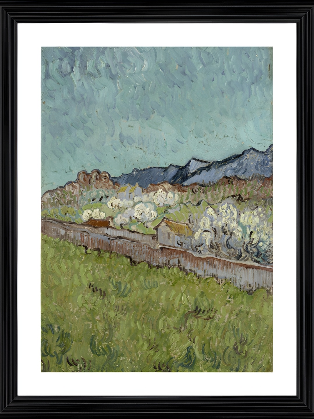 

Adventures India Black & Green Floral and Botanical Wooden Wall Art