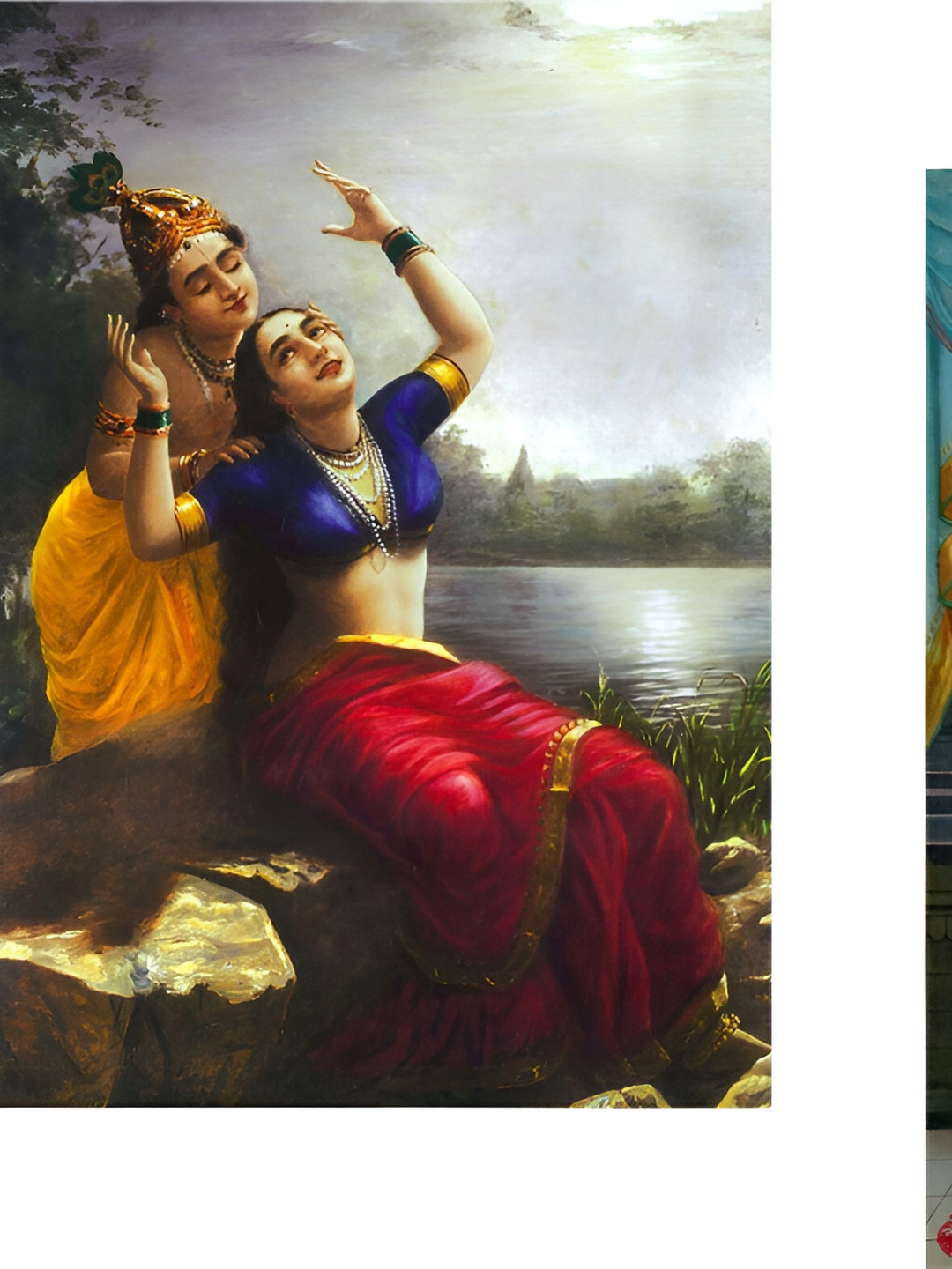 

Adventures India Red & Pink Wooden Painting Wall Art