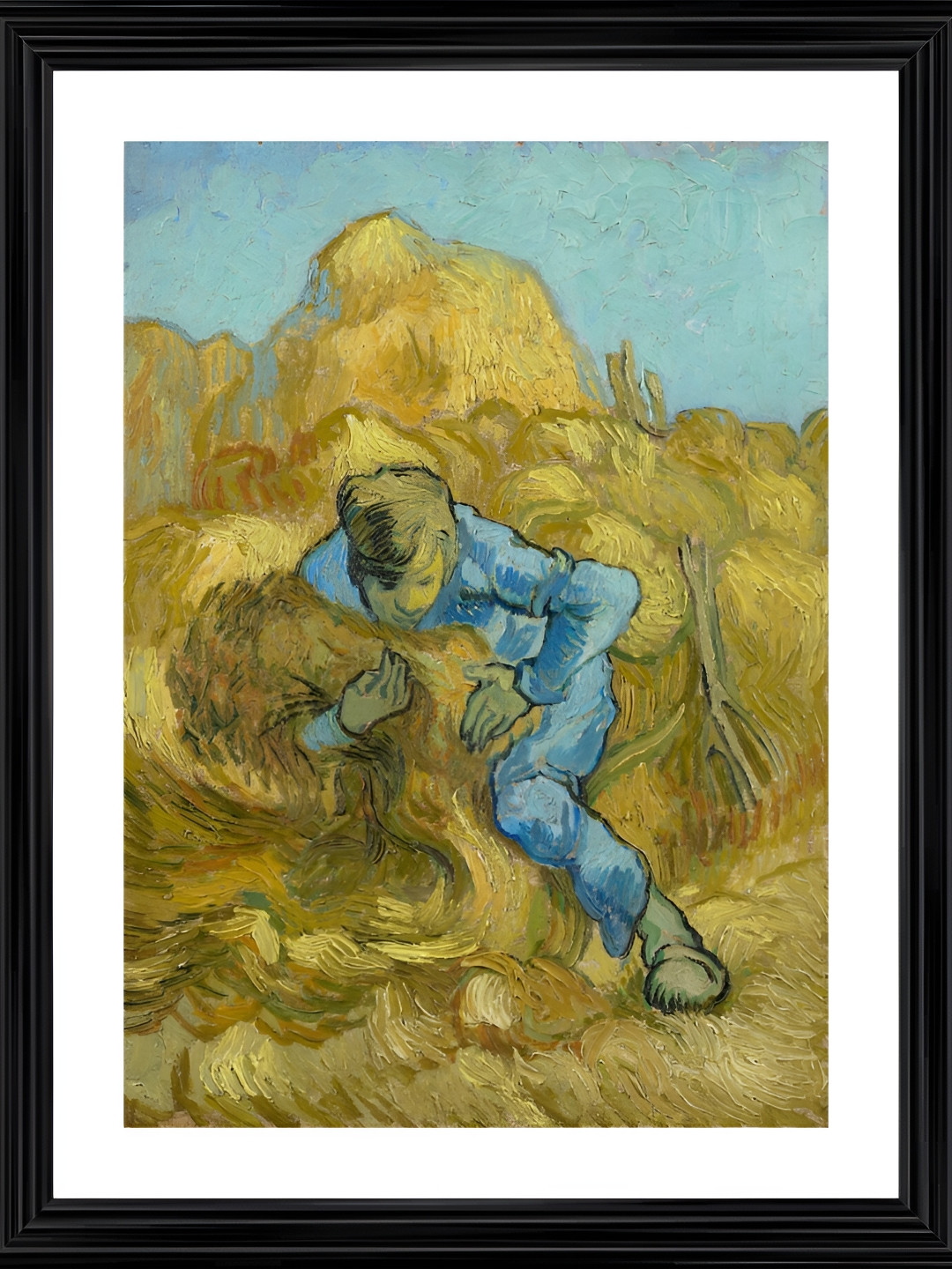 

Adventures India Black & Blue Wooden Painting Wall Art