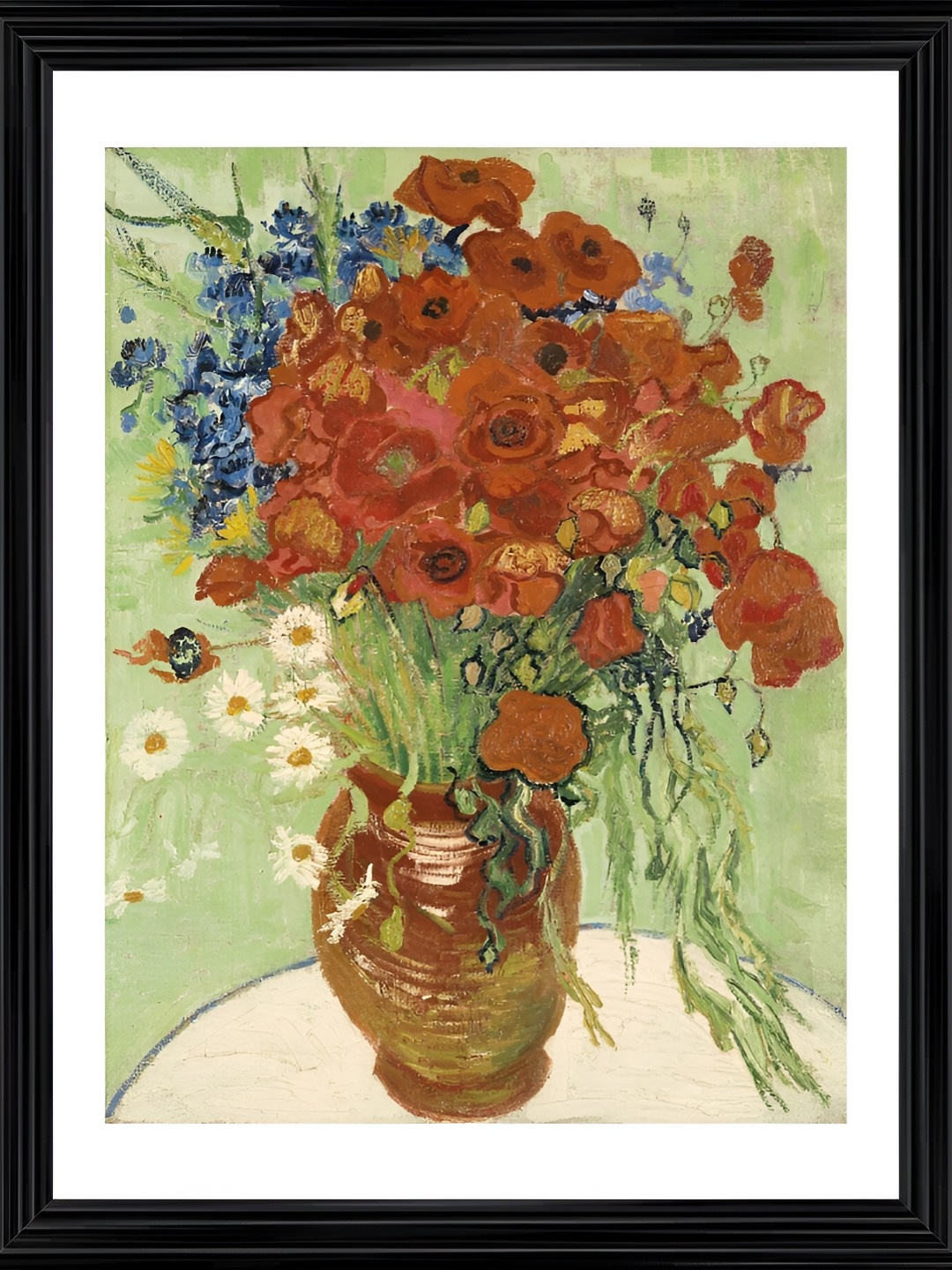 

Adventures India Orange & Green Floral and Botanical Wooden Painting Wall Art
