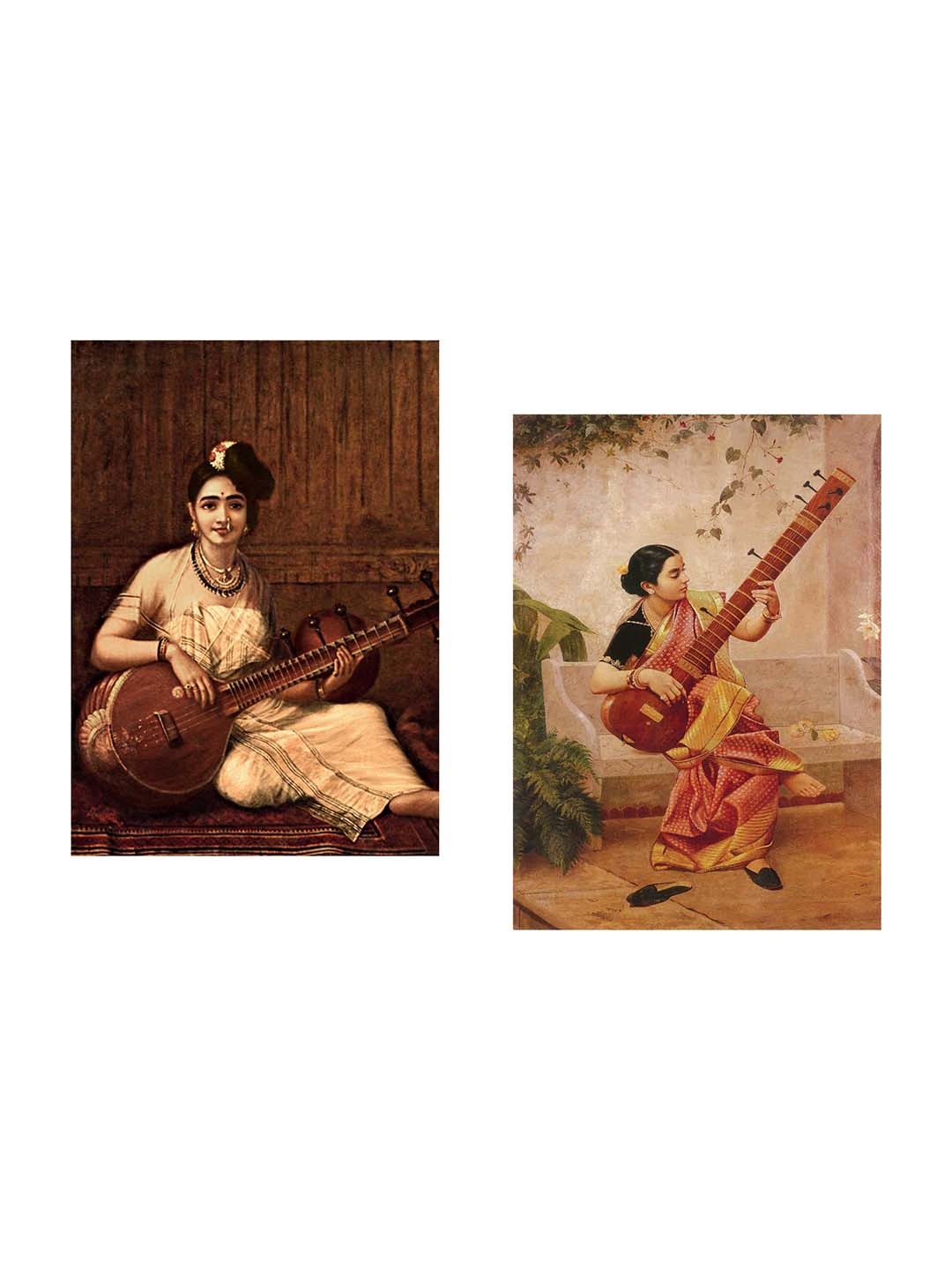 

Adventures India Brown & White 2 Piece Wooden Wall Painting