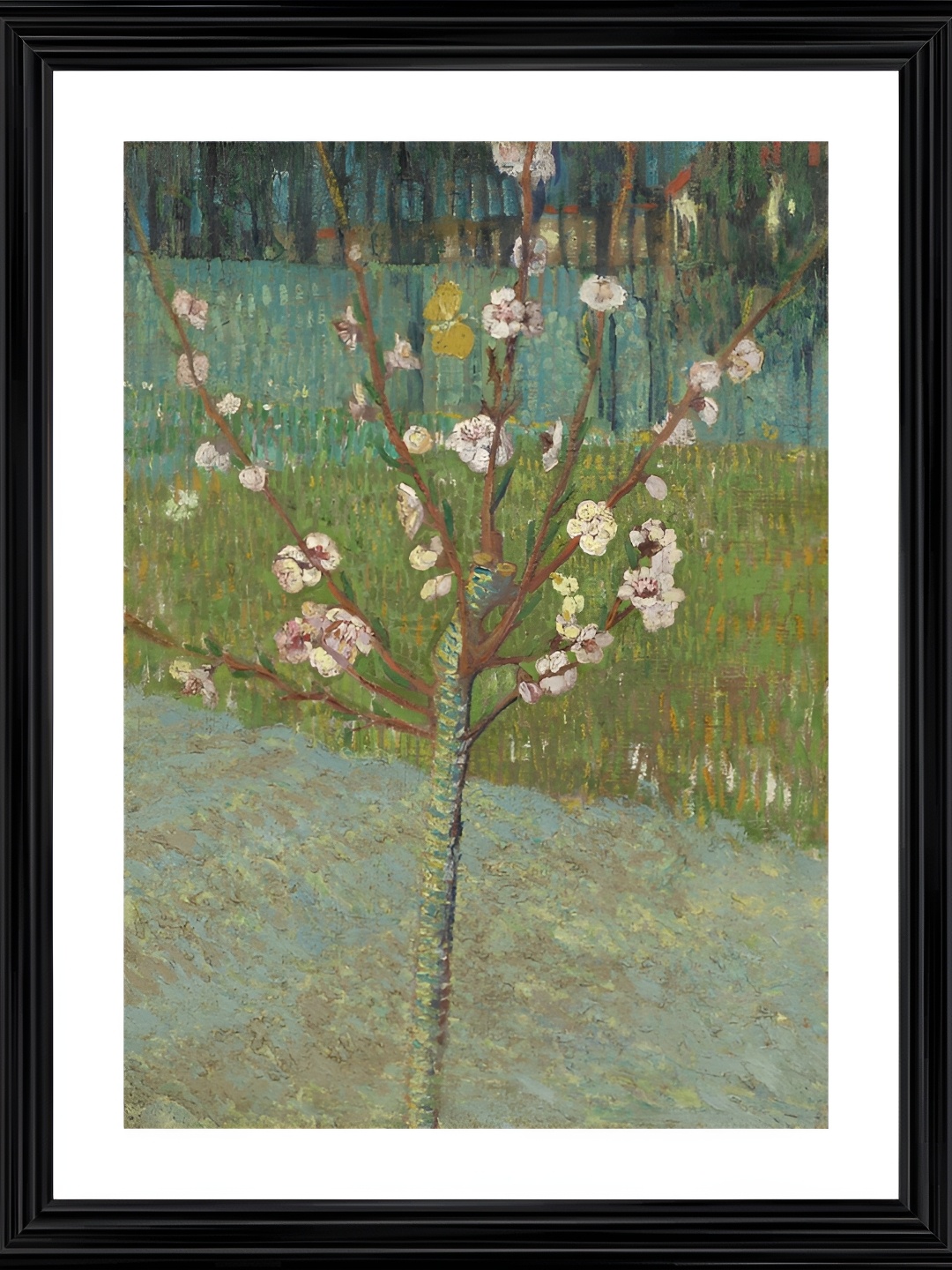 

Adventures India White & Green Floral Wooden Painting Wall Art
