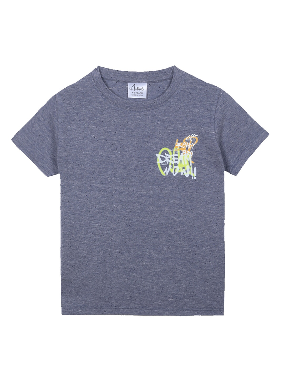 

Anthrilo Boys Printed Applique T-shirt, Blue