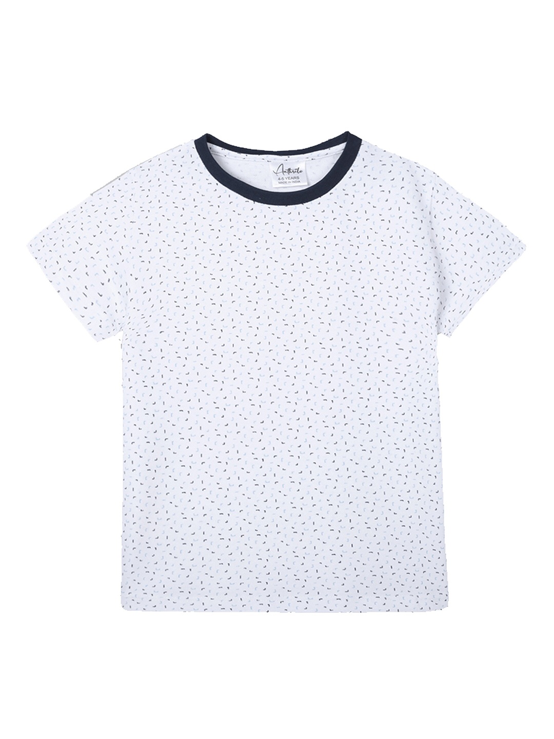 

Anthrilo Boys Printed Pockets T-shirt, White