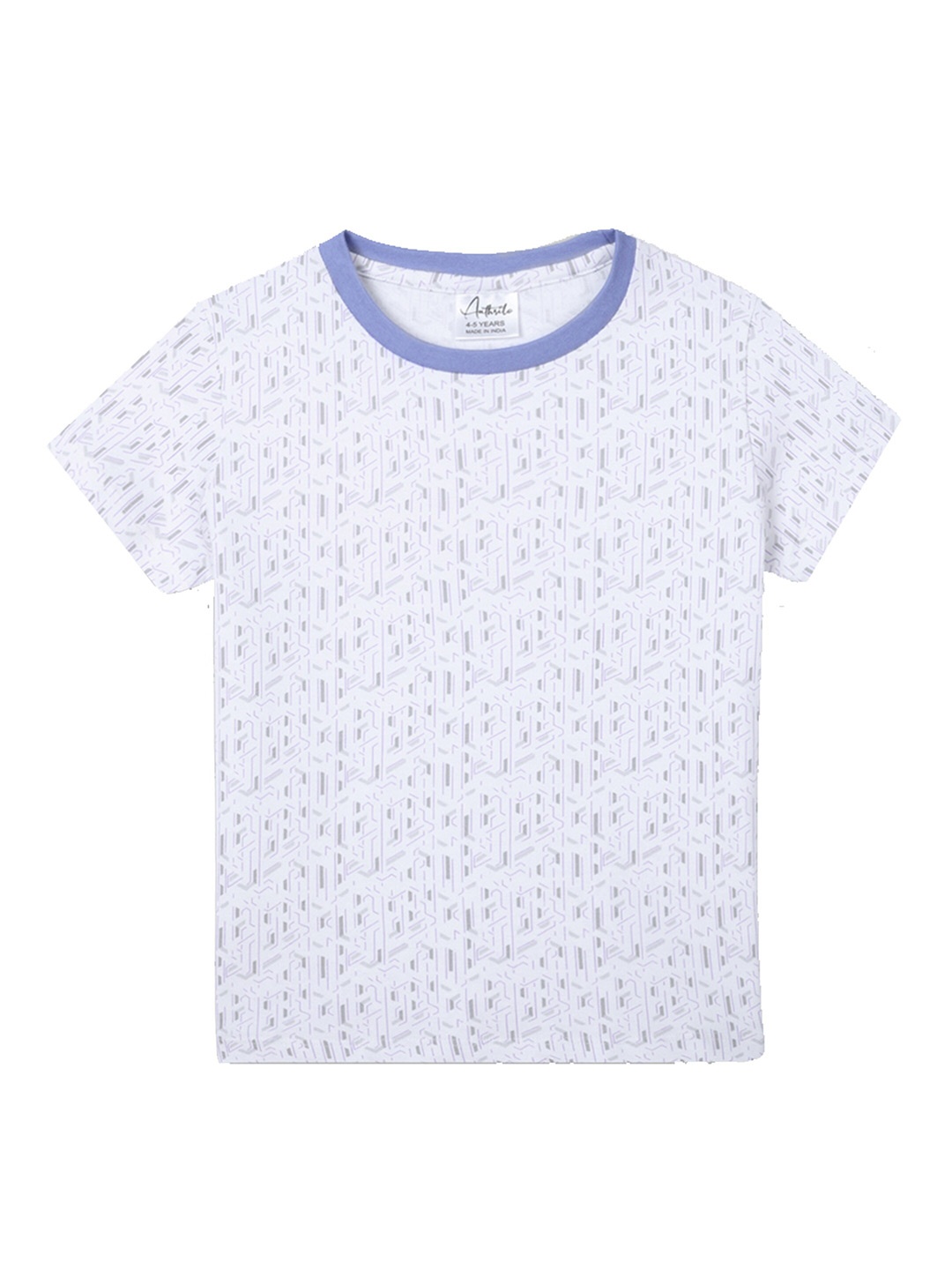 

Anthrilo Boys Printed Pockets T-shirt, White